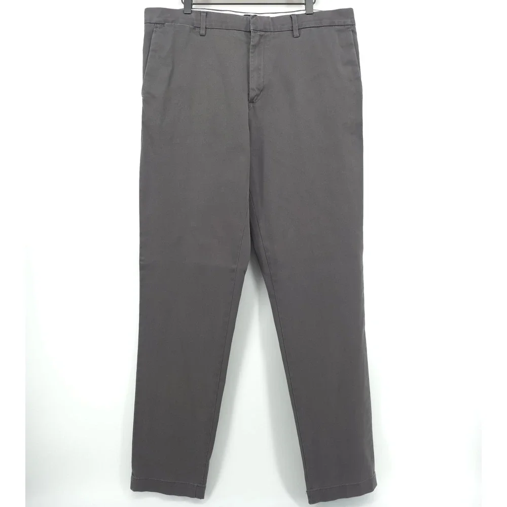 Banana Republic Mens Chinos Mason Athletic Tapered 38x36 Gray Stretch Pants
